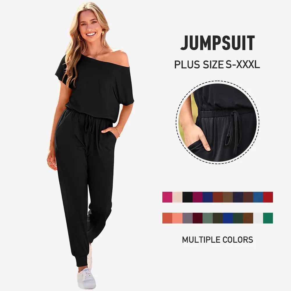 Women's Plus Size Off-Shoulder Jumpsuit