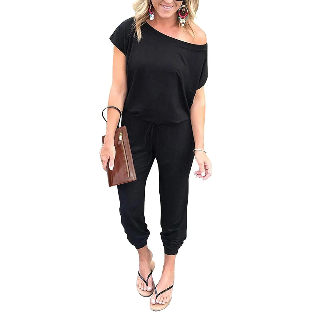 Women's Plus Size Off-Shoulder Jumpsuit