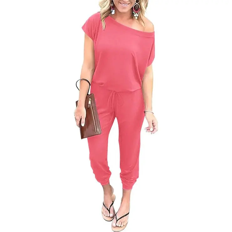 Women's Plus Size Off-Shoulder Jumpsuit