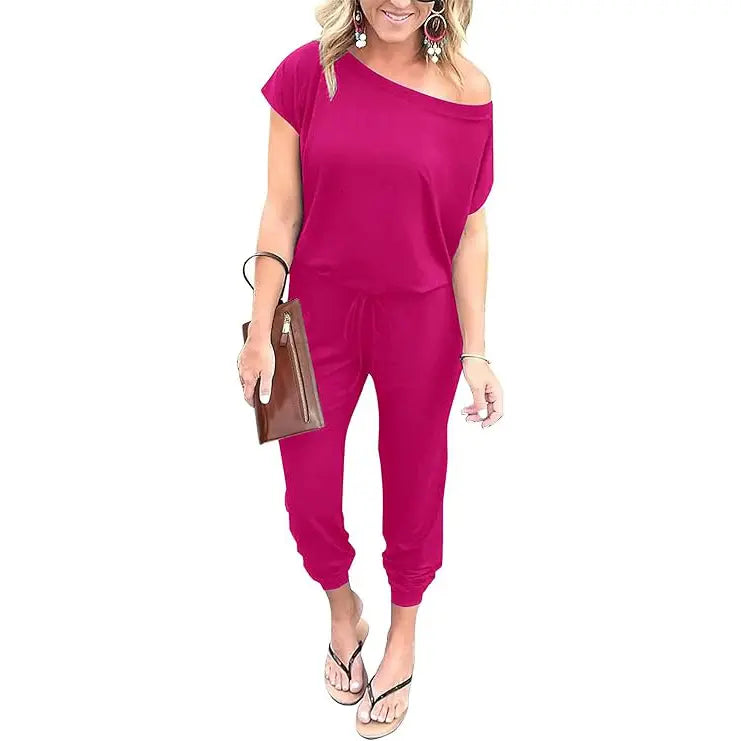 Women's Plus Size Off-Shoulder Jumpsuit