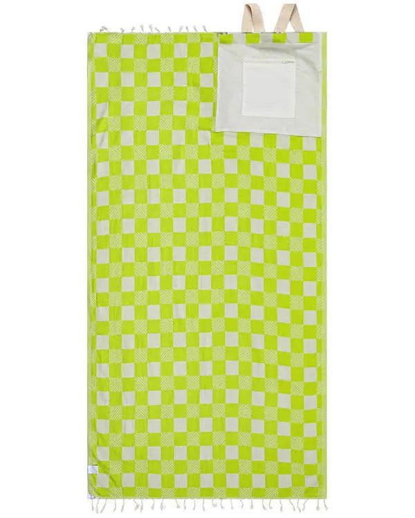 🏖️ 2-in-1 Turkish Cotton Towel Bag with Inner Zip Pocket & Sand-Repelling Fabric