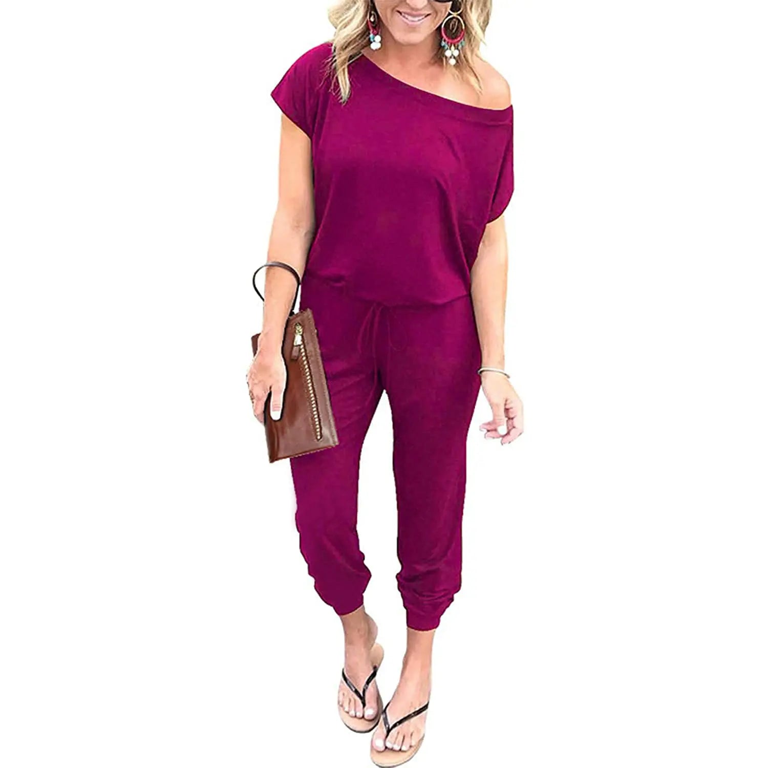Women's Plus Size Off-Shoulder Jumpsuit