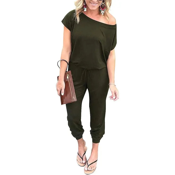 Women's Plus Size Off-Shoulder Jumpsuit