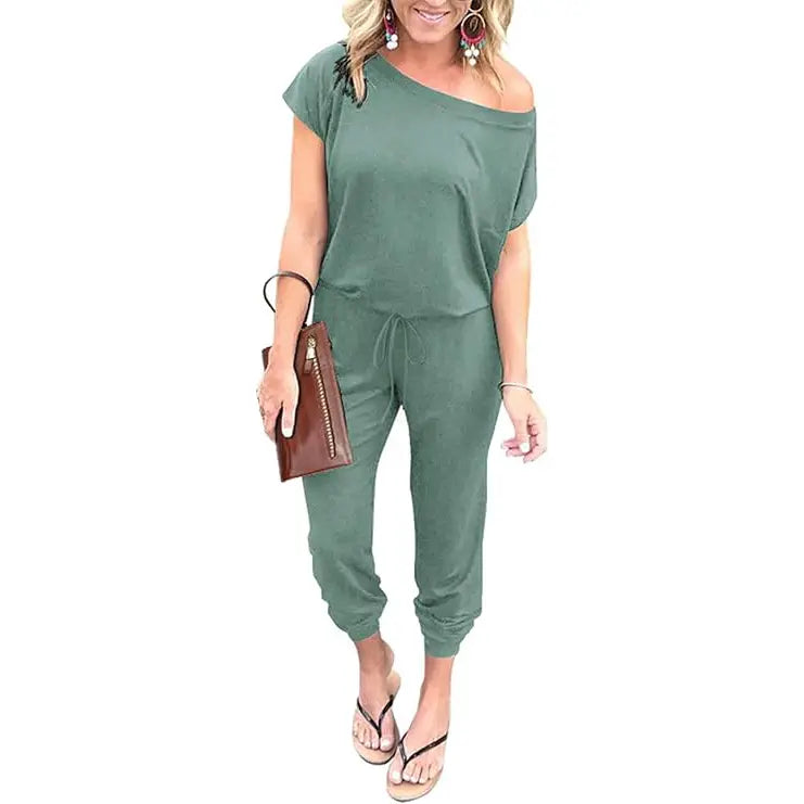 Women's Plus Size Off-Shoulder Jumpsuit