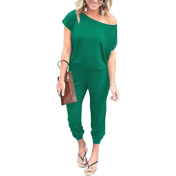Women's Plus Size Off-Shoulder Jumpsuit