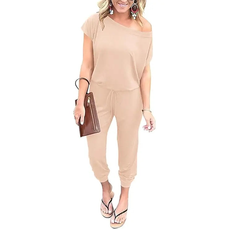 Women's Plus Size Off-Shoulder Jumpsuit