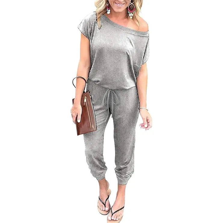 Women's Plus Size Off-Shoulder Jumpsuit