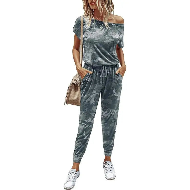 Women's Plus Size Off-Shoulder Jumpsuit