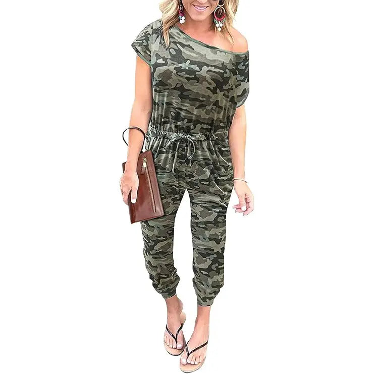 Women's Plus Size Off-Shoulder Jumpsuit