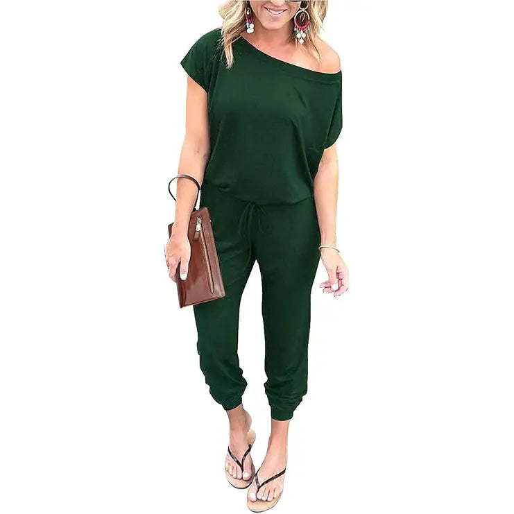 Women's Plus Size Off-Shoulder Jumpsuit