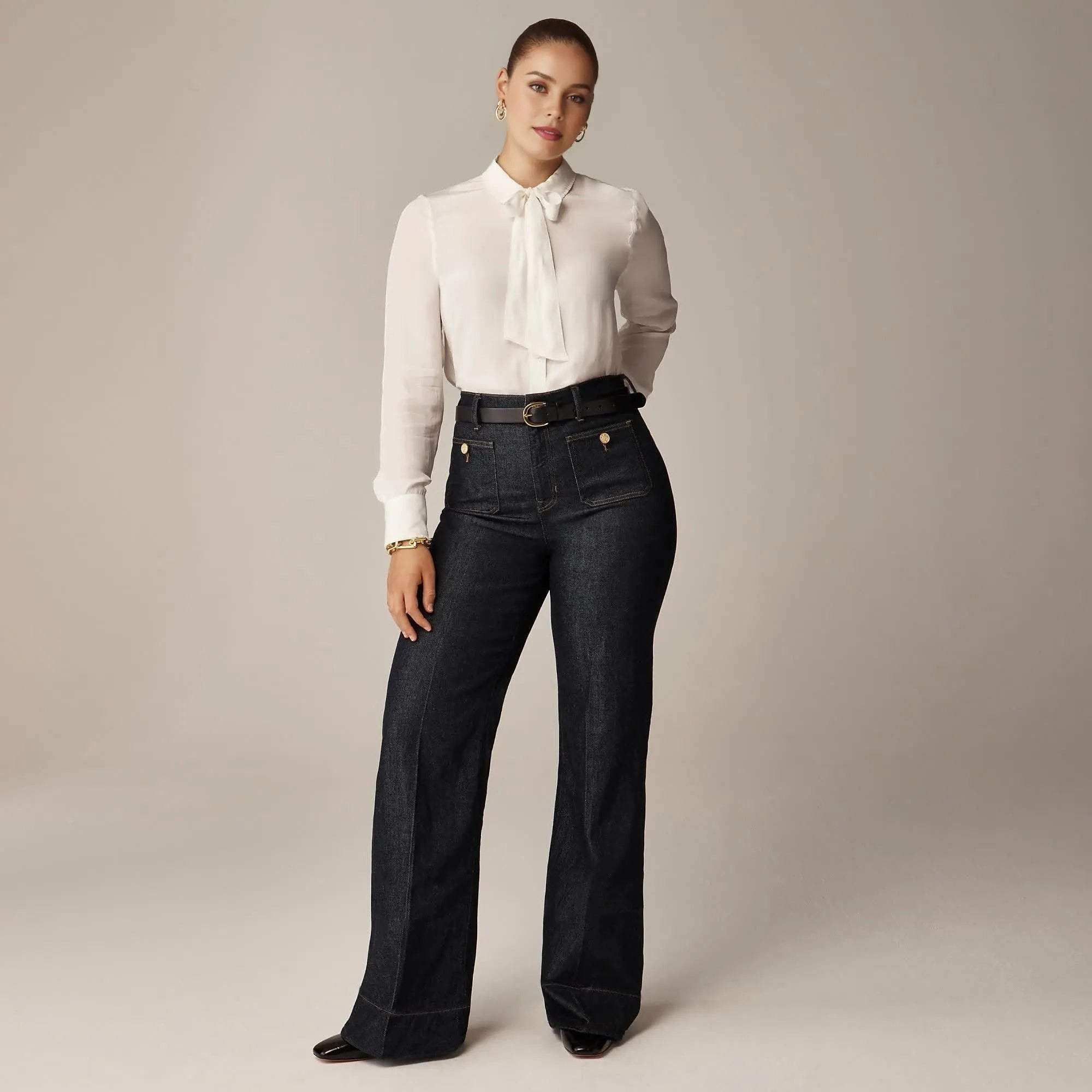 Tummy Control Sailor Wide Leg Trouser (Buy 2 Free Shipping)