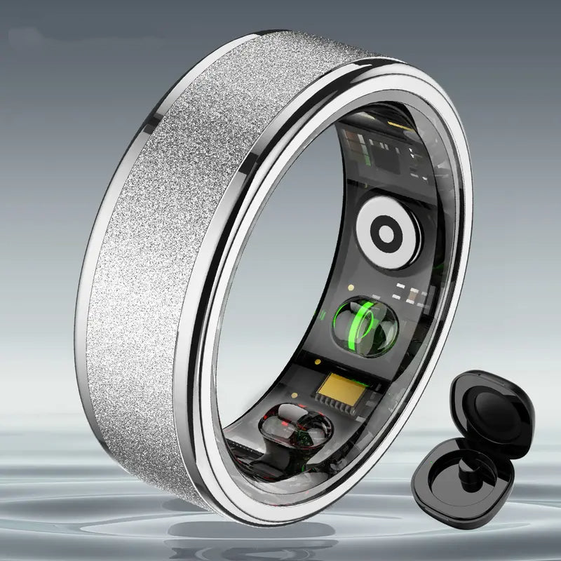 R10 Smart Ring, 5ATM Waterproof Fitness Tracker with Heart Rate & SpO2 Monitor, USB Rechargeable