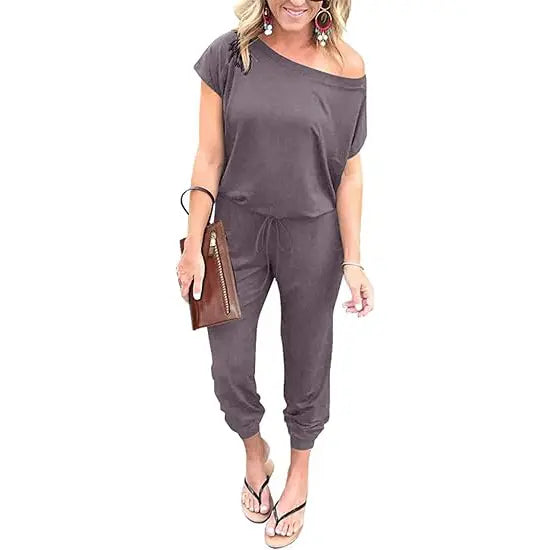 Women's Plus Size Off-Shoulder Jumpsuit