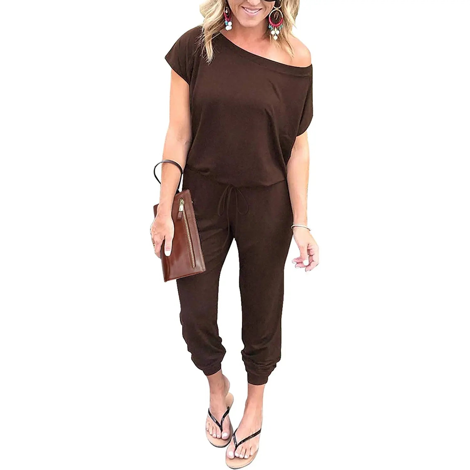 Women's Plus Size Off-Shoulder Jumpsuit