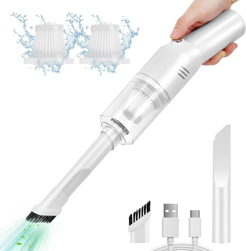Auloea Portable Mini Car Vacuum Cleaner, High Power Cordless(400g) Handheld Rechargeable Vacuum Cleaner for Desk V06