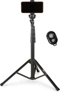 HDRGK Portable and Flexible Tripod with Wireless Remote and Smartphone Clamp, 10-inch, Black