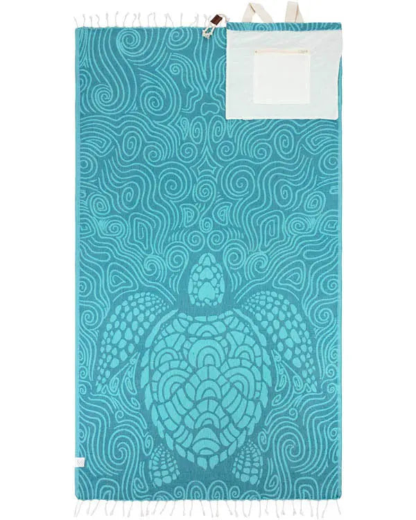 🏖️ 2-in-1 Turkish Cotton Towel Bag with Inner Zip Pocket & Sand-Repelling Fabric