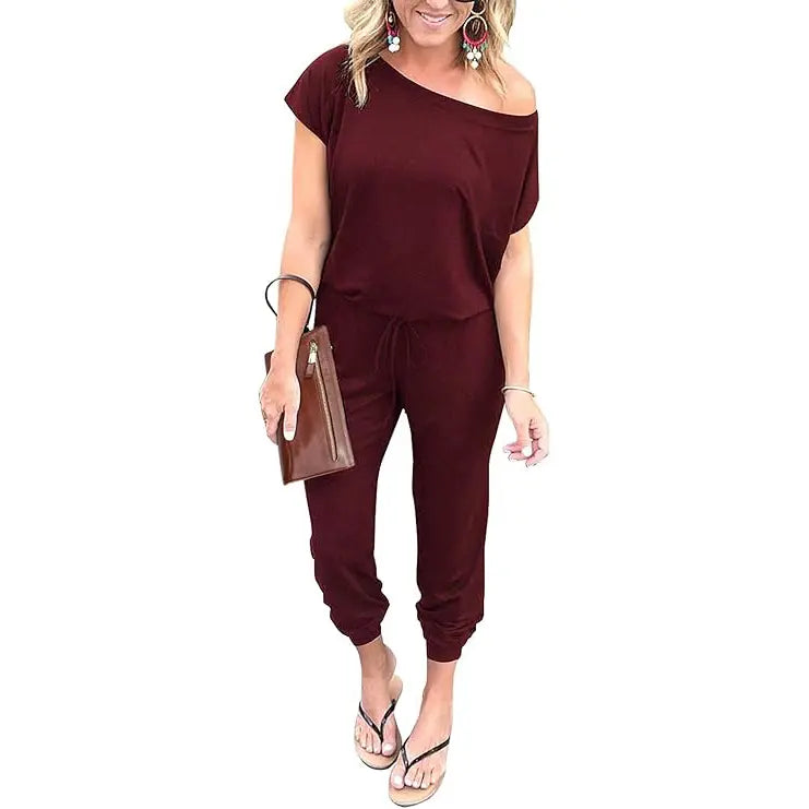 Women's Plus Size Off-Shoulder Jumpsuit