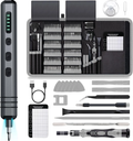 HDRGK Mini Electric Screwdriver Set 140-IN-1: Small Electric Screwdriver Cordless - 120 Precision Bits, 5 Torque Settings, LED Light, Magnetic Power Screwdriver Repair Tool Kit for PC RC Electronics