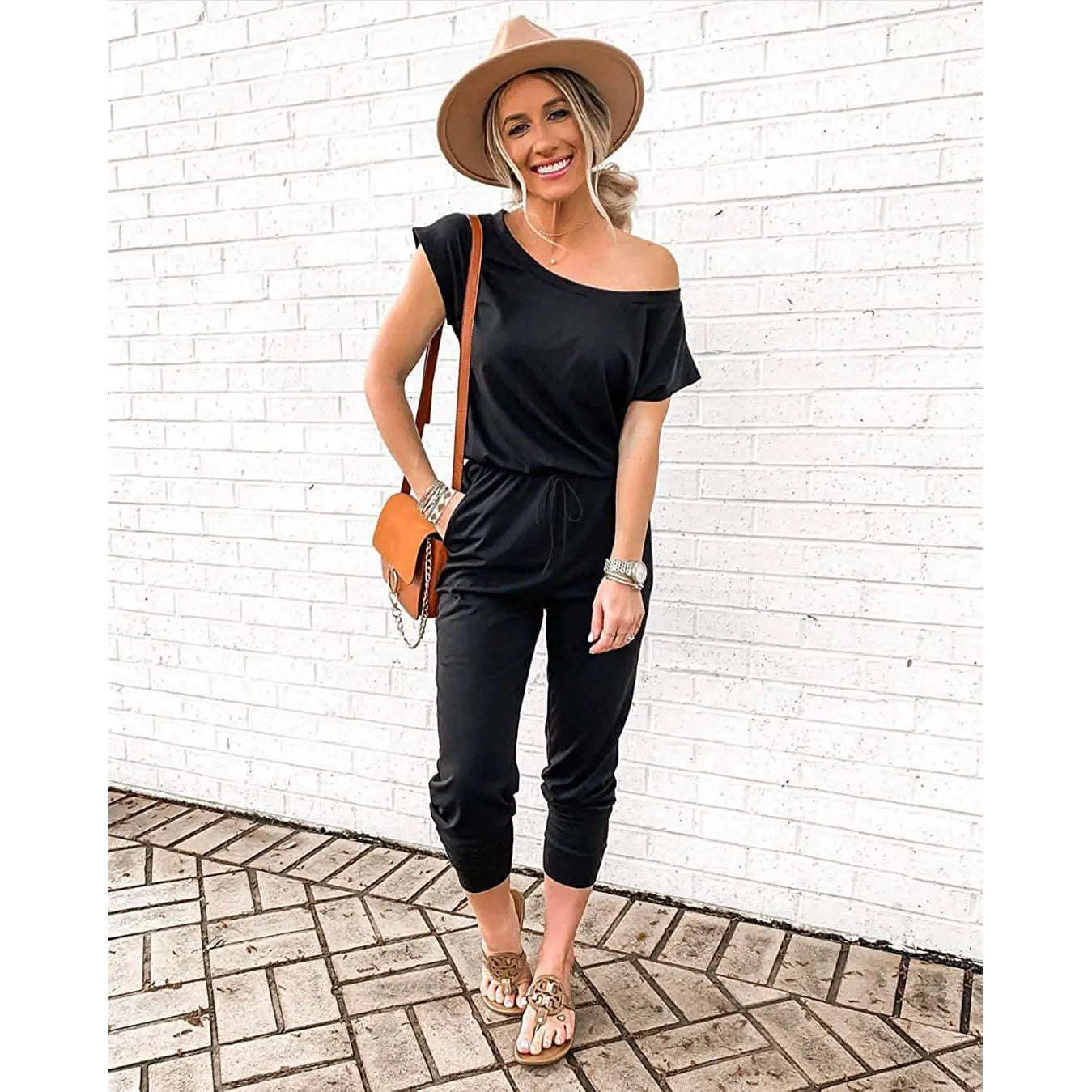 Women's Plus Size Off-Shoulder Jumpsuit