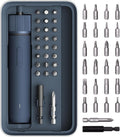 HDRGK 25-Piece Upgraded Electric Screwdriver Kit, 1/4'' Hex, Magnetic Lid, 1500mAh Rechargeable Cordless Screwdriver, LED Light, Ideal for Furniture Assembly, Home Repair & Garage Projects