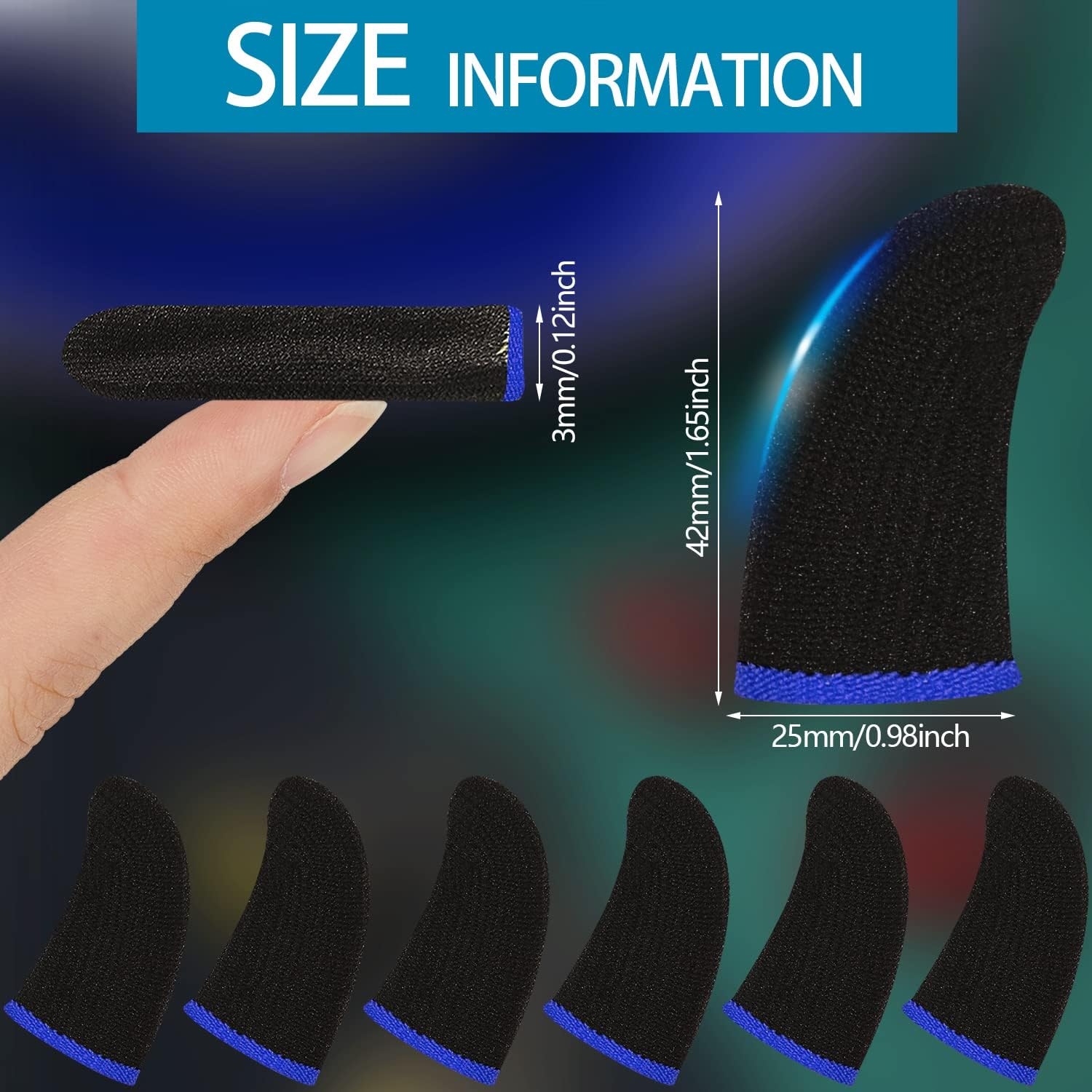 Jiuguva 120 Pcs Finger Sleeve for Gaming Anti Sweat Game Controller Thumb Sleeve Breathable Finger Covers Touchscreen Gaming Gloves for Mobile Phone Game, 4 Designs(Colorful)