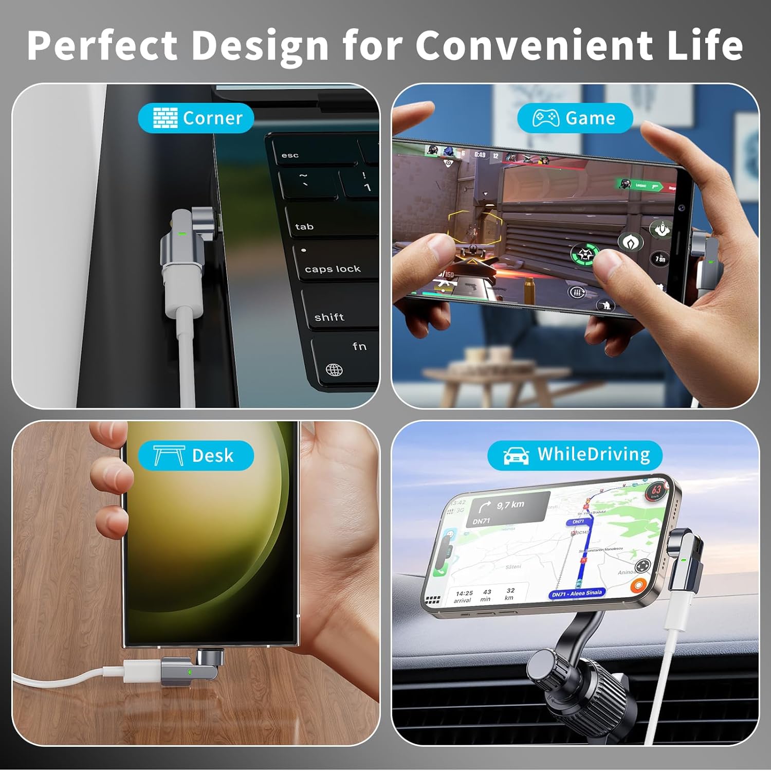 3C'S 240W 180 Degree USB C Magnetic Adapter,(1Pcs) 11PIN USB C 90 Degree Right Angle Magnetic Adapter 480Mbps for Thunderbolt 4/3, MacBook Pro/Air,Steam Deck, PS5 PSVR2,IPad Series