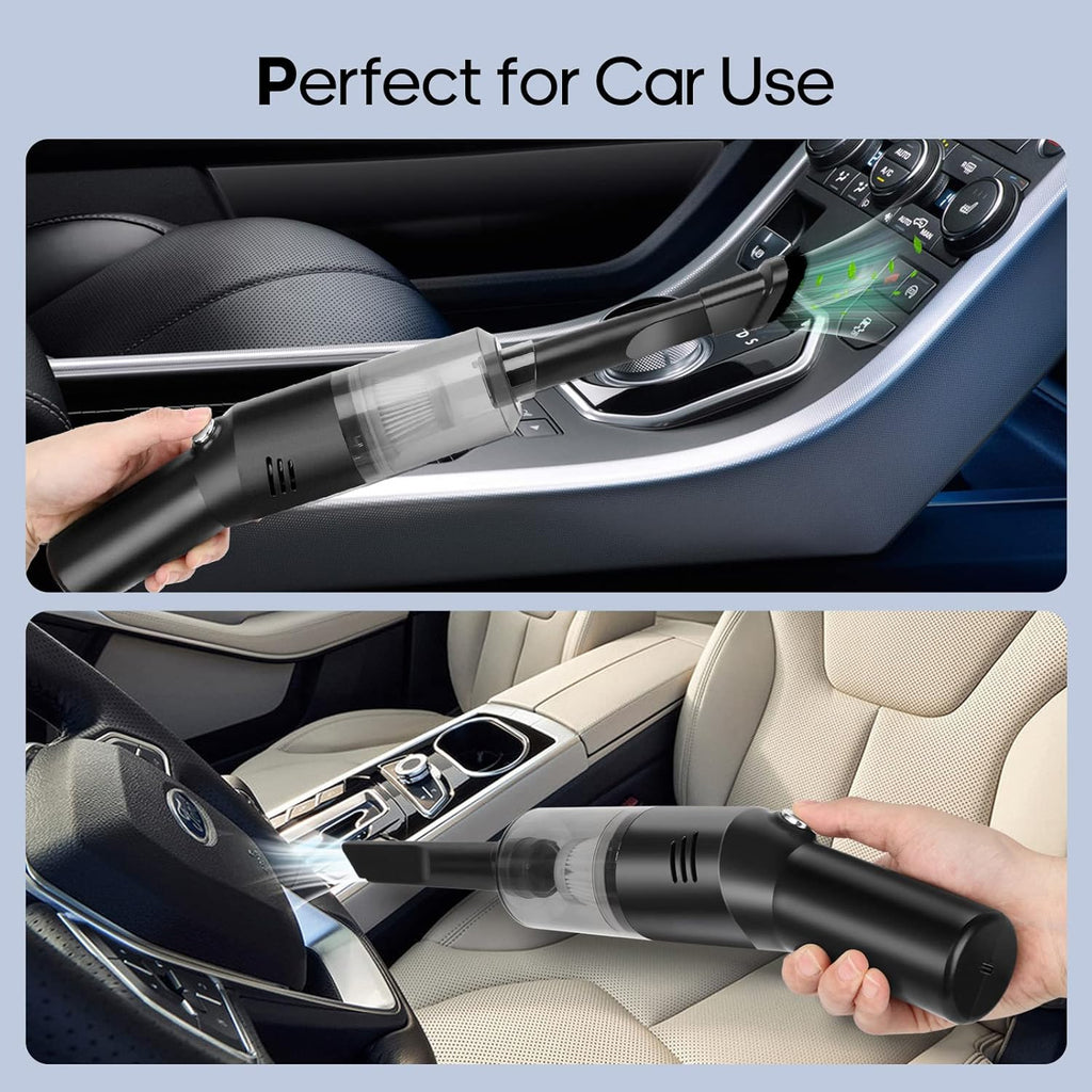 HDRGK Portable Mini Car Vacuum Cleaner, High Power Cordless(400g) Handheld Rechargeable Vacuum Cleaner for Desk V06