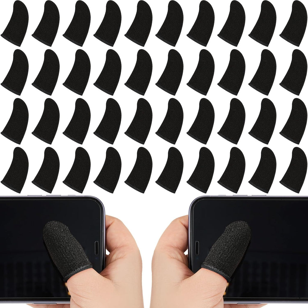 HDRGK 120 Pcs Finger Sleeve for Gaming Anti Sweat Game Controller Thumb Sleeve Breathable Finger Covers Touchscreen Gaming Gloves for Mobile Phone Game, 4 Designs(Colorful)