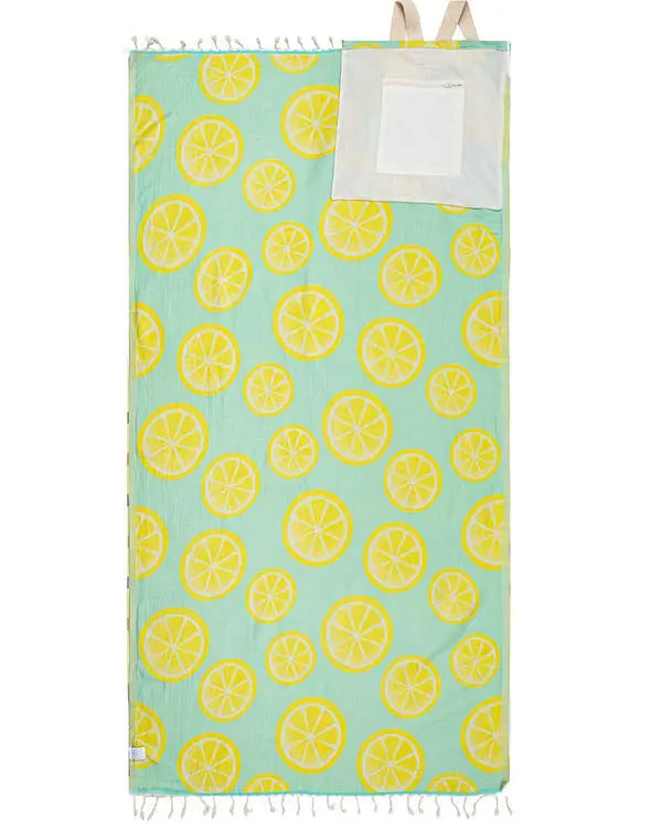 🏖️ 2-in-1 Turkish Cotton Towel Bag with Inner Zip Pocket & Sand-Repelling Fabric
