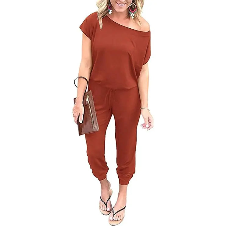 Women's Plus Size Off-Shoulder Jumpsuit