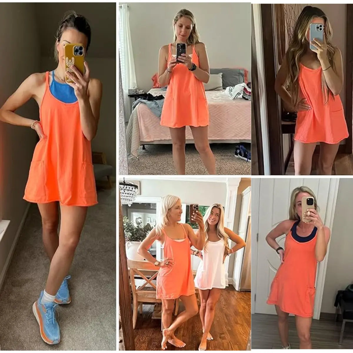 Women's Summer Sleeveless Mini Dress with Shorts
