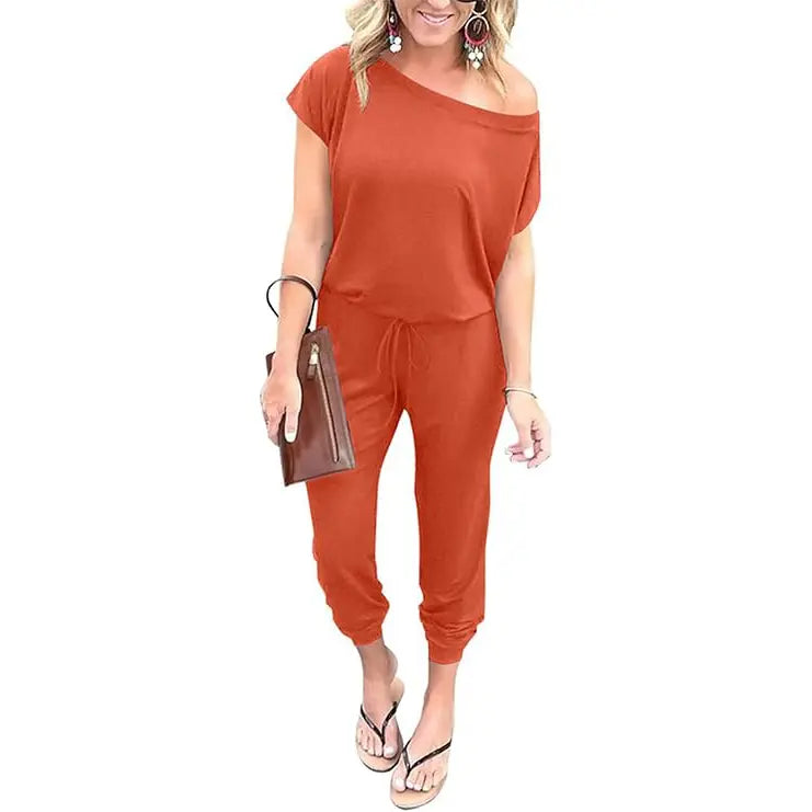Women's Plus Size Off-Shoulder Jumpsuit