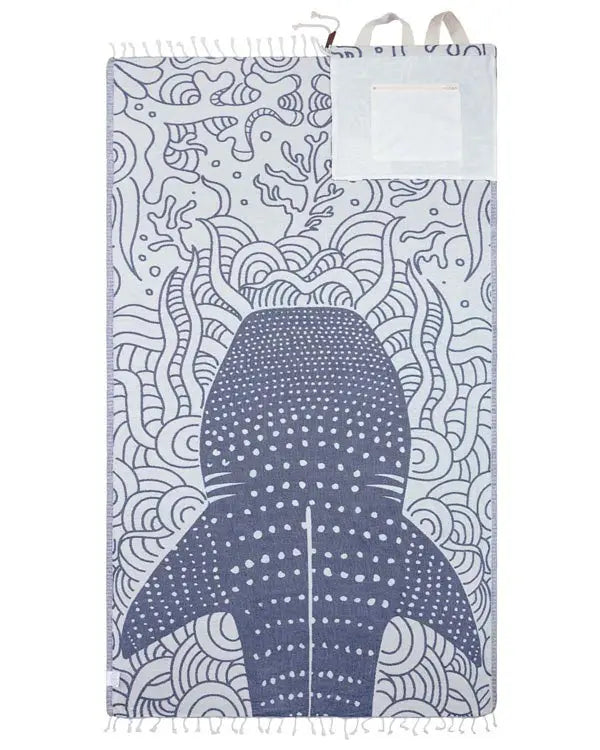 🏖️ 2-in-1 Turkish Cotton Towel Bag with Inner Zip Pocket & Sand-Repelling Fabric